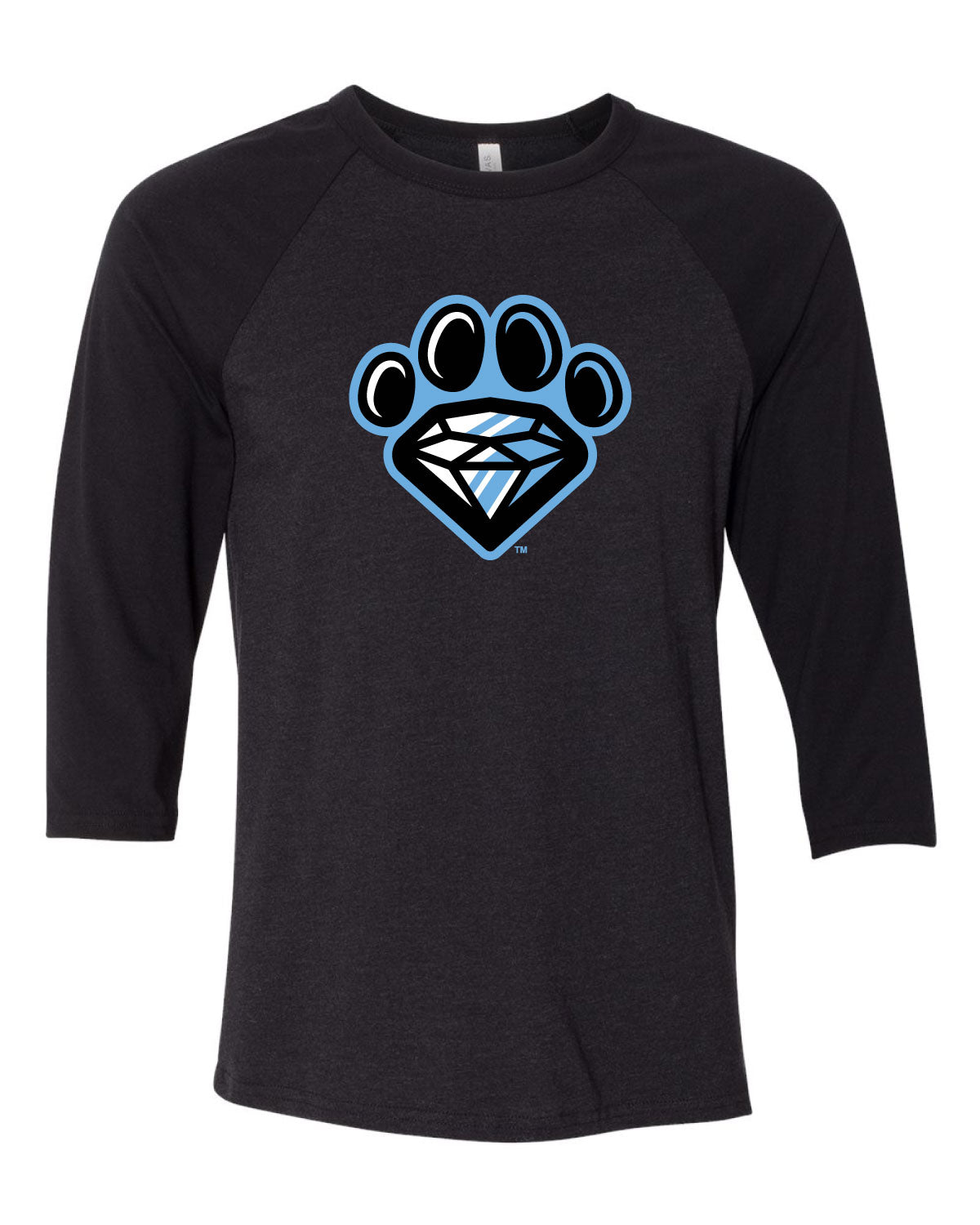 Diamond Paw Heather Black 3/4 Sleeve