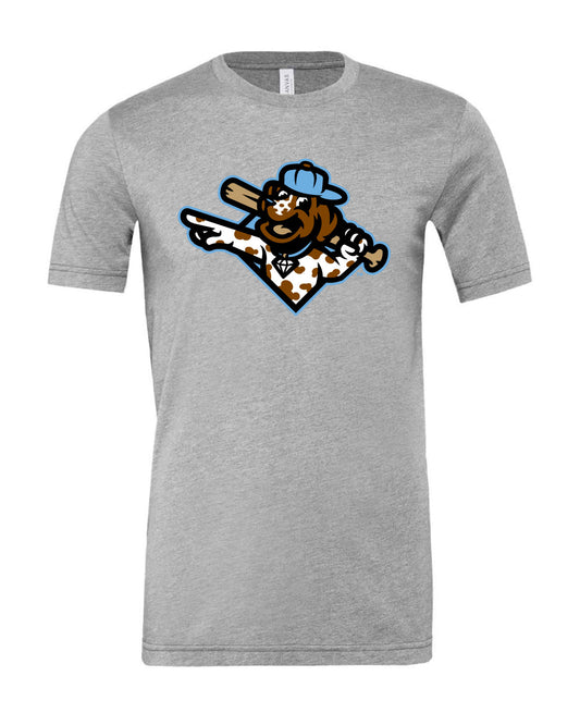 Paddlers Baseball Heather Gray Pointer Pup T-shirt