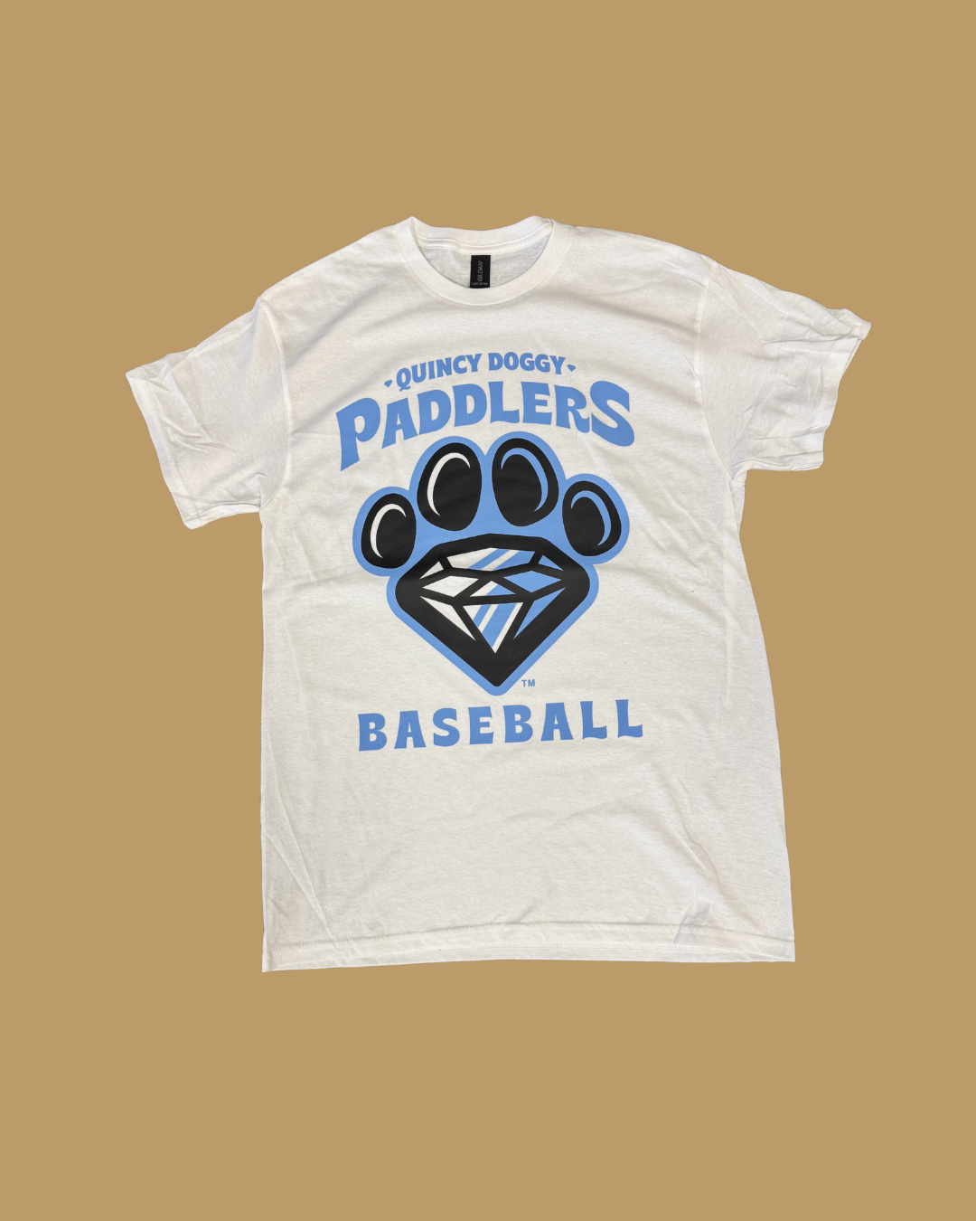 White Short Sleeve Paddlers Baseball Tshirt